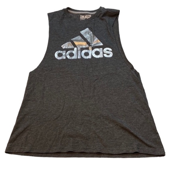 adidas Tops - Adidas | foil logo performance muscle tee
